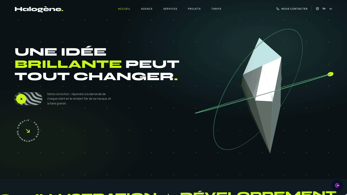 Visuel du projet Halogène Studio